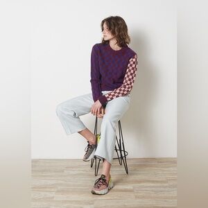 Ganni Checkerboard Sweater Size Small